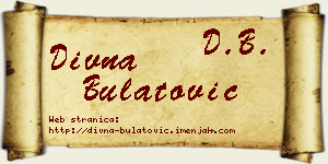 Divna Bulatović vizit kartica